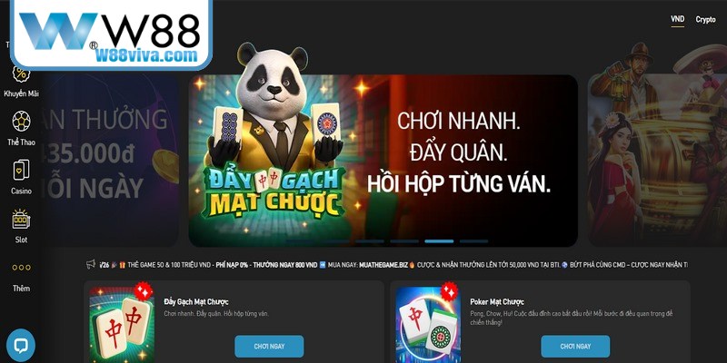 Tải ứng dụng W88 hỗ trợ nạp cùng với rút tiền trực tiếp tiện lợi, nhanh chóng